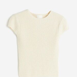 NWT Cap Sleeve Rib Knit Top